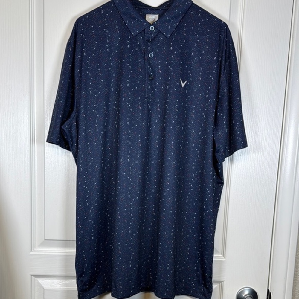Callaway Opti Dri Golf Patrionic Polo Shirt Size XL EUC #2659